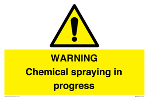 WARNING Chemical spraying in progress